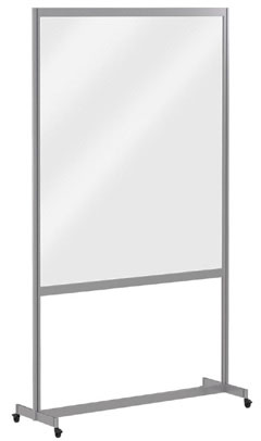 Clear Plexiglass - Floor Standing Mobile Divider