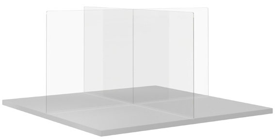 Clear Plexiglass - X-Shape
