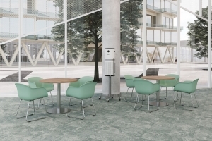 Air Purification System on Sienna Mobile Stand and Bistro Tables